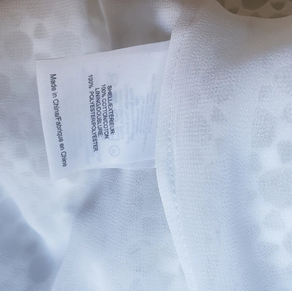 Tory Burch White Eyelet Short Sleeve Top